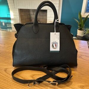 Anna Paola Leather and Suede made in Italy tote Margaux style bag